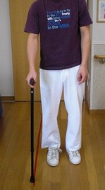 正しい杖の使い方　良い例